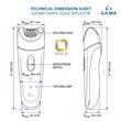 Depiladora GA.MA Oasis Gold GOGOLD Inalámbrica Recargable Wet & Dry con 6 Cabezales