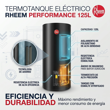 Termotanque Rheem-Nl TEC125RH 125 Litros Eléctrico Inferior