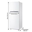 Heladera Briket BK2F 1811 Blanca 350 Litros Ciclica