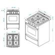 Cocina Escorial Master S2 Black Gn 56Cm Negra A Gas
