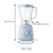 Licuadora Philips HR2129/50 2 Litros 550W 2 Velocidades Celeste