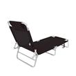 Sillon de Playa Mor 002705 Reclinable Negro Caño Aluminio