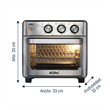 Horno Freidora de Aire Eiffel P-729 15 Litros 1200W Acero Inoxidable