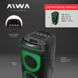 Parlante Torre Aiwa AW-T406 12000W Luces RGB Bluetooth Radio Fm