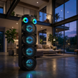 Parlante Aiwa AW-T862 3500W Bluetooth Portatil Luces Rgb Radio Fm