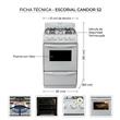 Cocina Escorial Candor S2 50Cm Blanca Gas Natural