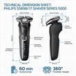 Afeitadora Eléctrica Philips S5898/17 Serie 5000 Wet & Dry 45 Cuchillas SkinIQ