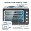 Horno Kanji Home KJH-HE600013600RAC 60 Litros 2000W Anafe Doble