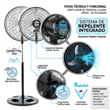 Ventilador de Pie Orbital Liliana VPM2016 20" 90W con Sistema Repeler y 3 Velocidades