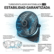 Turboventilador Whitenblack WBTFWB20P 20" 90W Reclinable con Fijación a Pared Negro