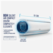 Aire Acondicionado Bgh-Silent Air BSH52WCHU 5200W Frio Calor Split