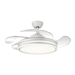 Ventilador de Techo Retráctil PHP XH258 de 42" Blanco con 6 Velocidades y Aspas Invisibles