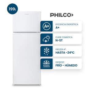 Heladera Cíclica Philco NPHCT225B Blanca 199 Litros con Freezer
