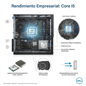 Pc de Escritorio Dell Optiplex 7050 256Gb 8Gb IntelCore I5-6500